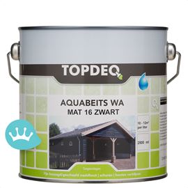 Topdeq Zwarte Matte Beits - Zwart - 2,5 l